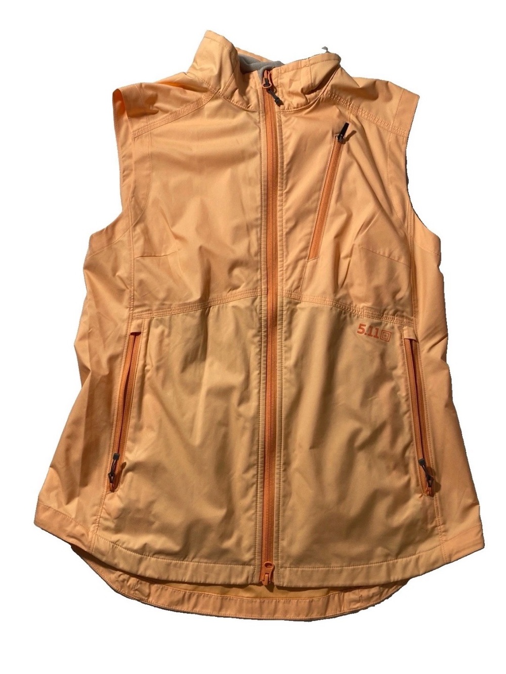 USED Size S Womens 5.11 Tactical Vest Lightweight Full Zip Windbreaker Orange
